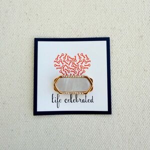 Keep Collective~Mother of Pearl Focal Statement Charm Rose Gold